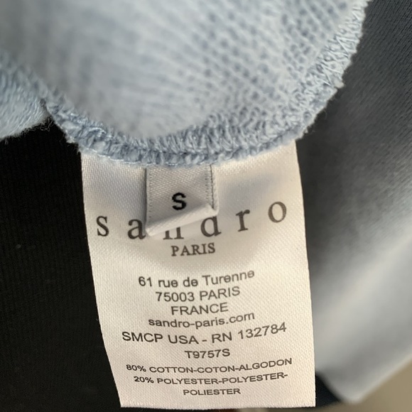 🚫SOLD❌ Sandro Paris Blue Turtleneck Sweatshirt - Picture 5 of 7